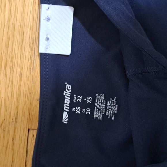 Marika Jordan Performance Legging Navy Blue & Turquoise Contoured Fit Sz XS - Picture 3 of 7